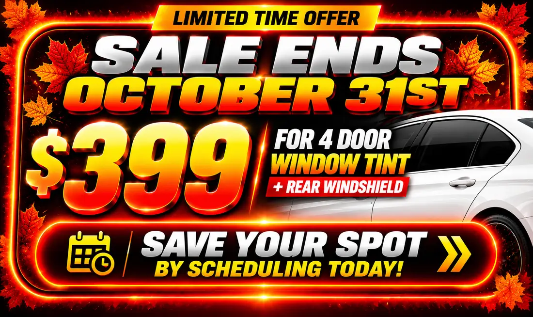 Beat the AZ Heat — $399 for 4 door window tint PLUS rear windshield, limited time offer